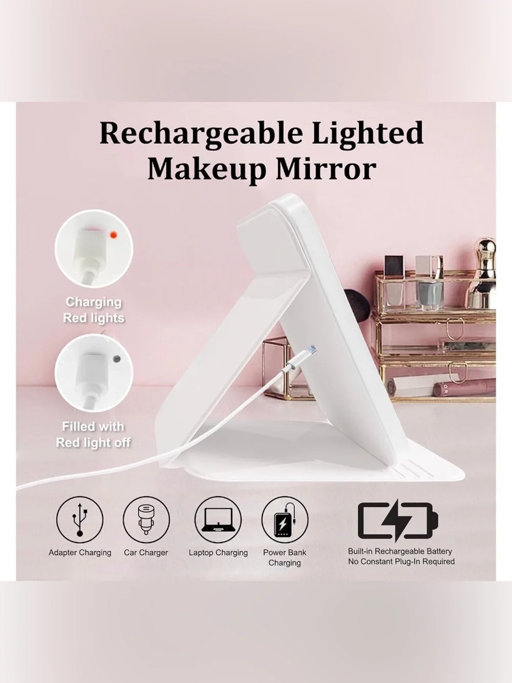 LEDs Portable Mirror with Lights